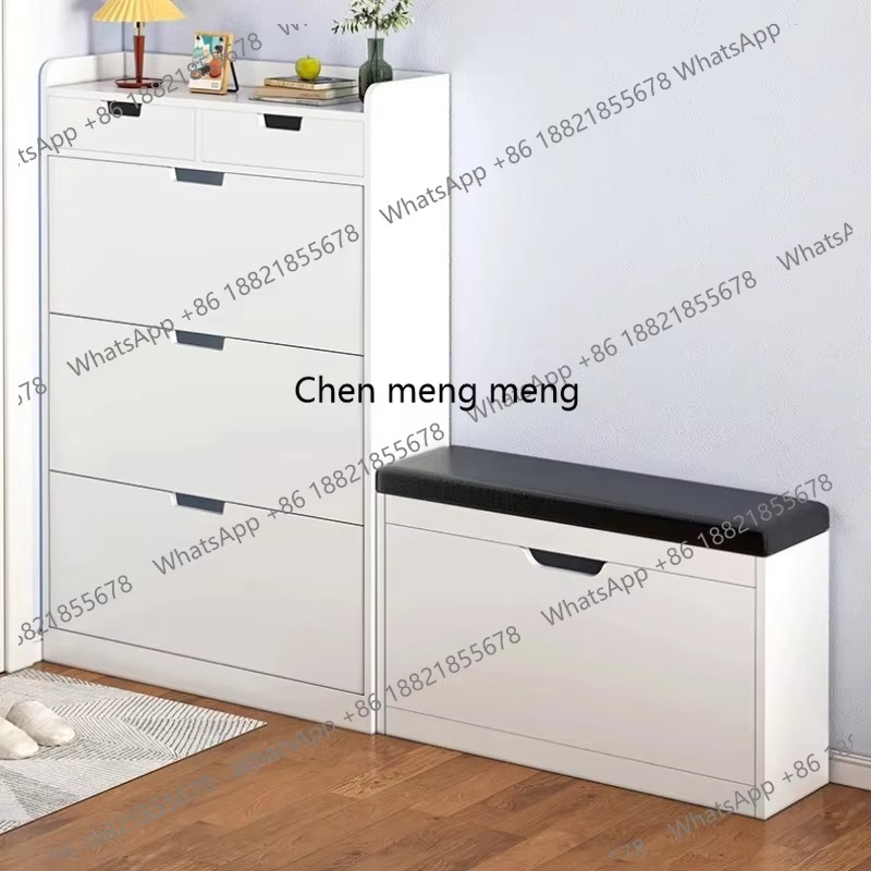 Men Shoes Rack - RR ชั้นวางรองเท้าแนวตั้งทันสมัย ​​ตู้เก็บของผู้ชายหลายชั้น ห้องนั่งเล่น แฟชั่น ชั้นวางรองเท้าดีไซน์ทันสมัย