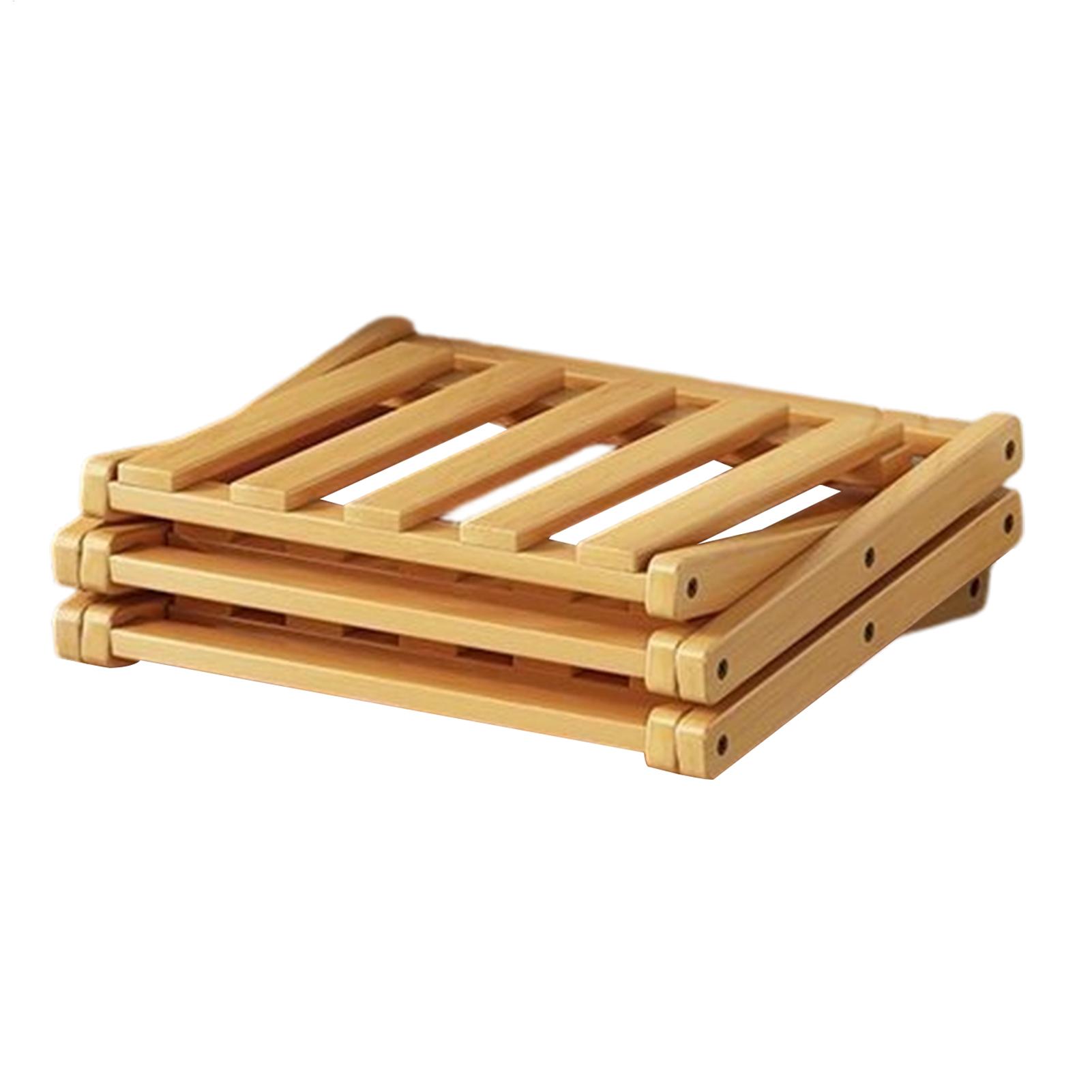 Men Shoes Rack - ชั้นวางรองเท้าไม้ 3 ชั้น แบบขยายได้ ปรับระดับได้ พับเก็บได้