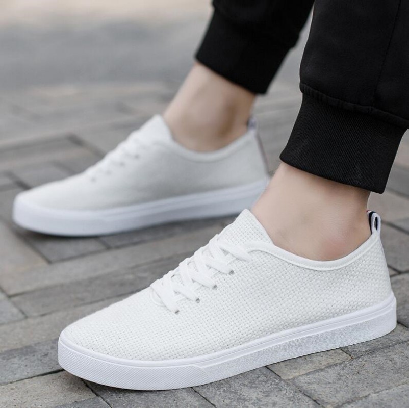 Men'S Shoes For Gym - รองเท้าผ้าใบตาข่ายระบายอากาศสำหรับผู้ชายรองเท้าพื้นแบนน้ำหนักเบาทันสมัยรองเท้าเทนนิสรองเท้าวิ่งออกกำลังกายกลางแจ้ง