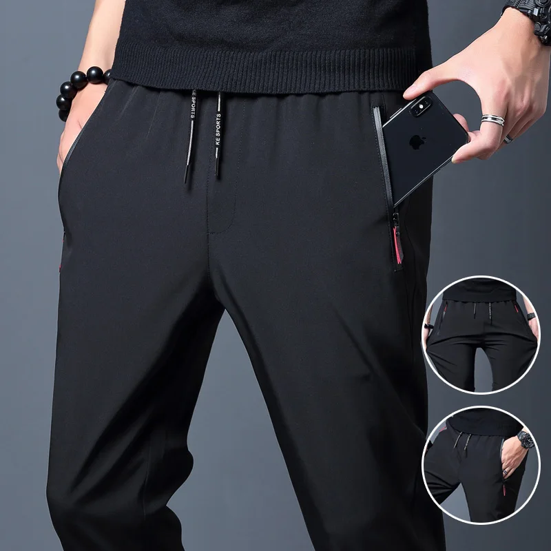 Men Shoes Joggers - กางเกงลําลองผู้ชายตรง SLIM FIT Elastic เอว Jogger