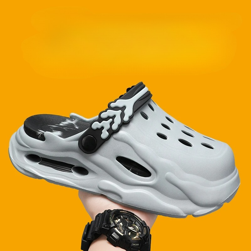 Men Shoes Boss - รองเท้าแตะชายหาด รองเท้าฟลิปฟลอปลำลองสำหรับฤดูร้อน รองเท้าแตะผู้ชายแบบสวมพื้นหนา รองเท้าแตะสำหรับใส่กลางแจ้ง รองเท้าสวมสบายสำหรับใส่ในบ้าน รองเท้าสำหรับใส่ในสวน