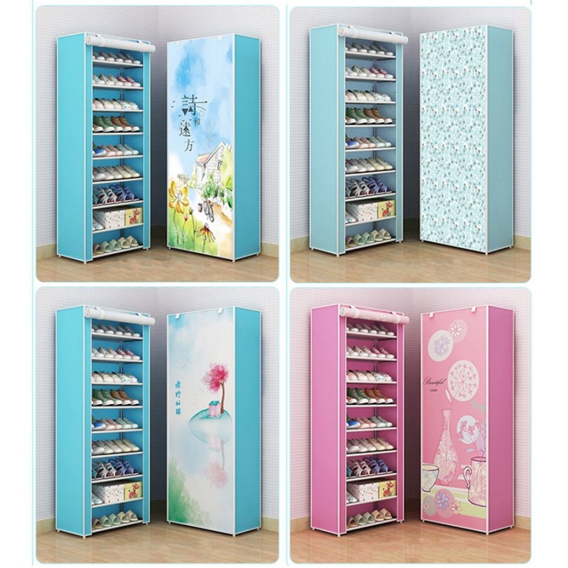 Men Shoes Rack - DIY Multi-Layer Simple Assembly ชั้นวางรองเท้ากันฝุ่นตู้เก็บรองเท้าในครัวเรือนรองเท้า Dormitory