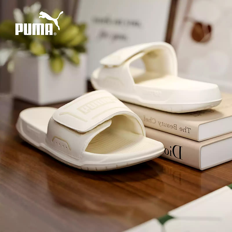 Men Shoes Velcro - รองเท้าแตะกีฬา PUMA สำหรับผู้ชายและผู้หญิง รุ่นใหม่สำหรับฤดูร้อน สายรัดเวลโคร รองเท้าแตะลำลอง