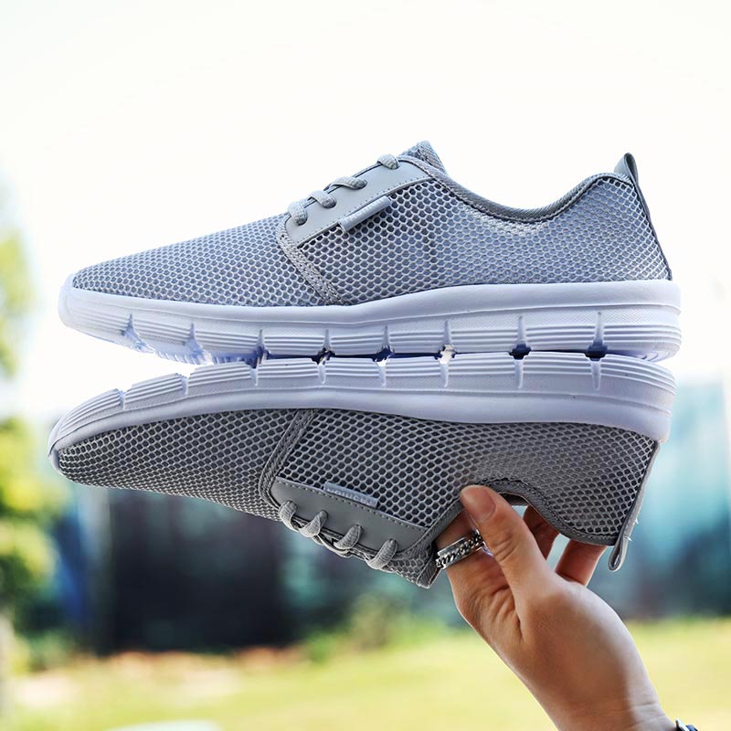 Men Shoes Online Shopping - รองเท้าผ้าใบผู้ชายระบายอากาศได้สำหรับผู้หญิง, รองเท้ากีฬารองเท้าวิ่งสำหรับผู้ชาย D-423ออกกำลังกายสีเทา2024ฤดูร้อน