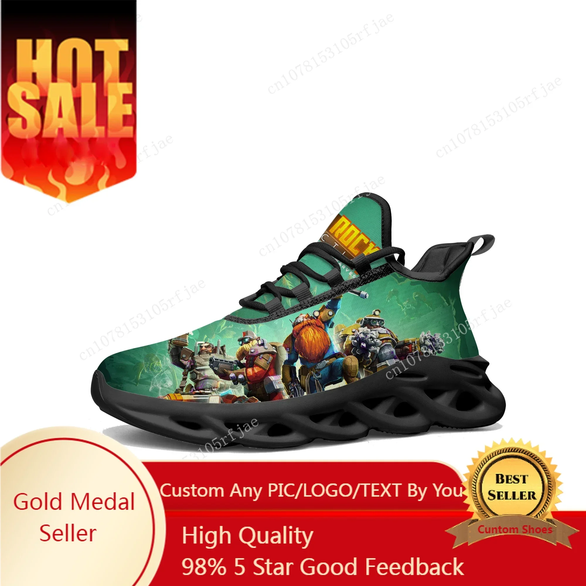 Men'S Shoes In Style - ดีพ ร็อค กาแลกติก แฟลตส์รองเท้าผ้าใบการ์ตูนเกมบุรุษสตรีรองเท้าวิ่งกีฬารองเท้าผูกเชือกแบบสั่งทำพิเศษ
