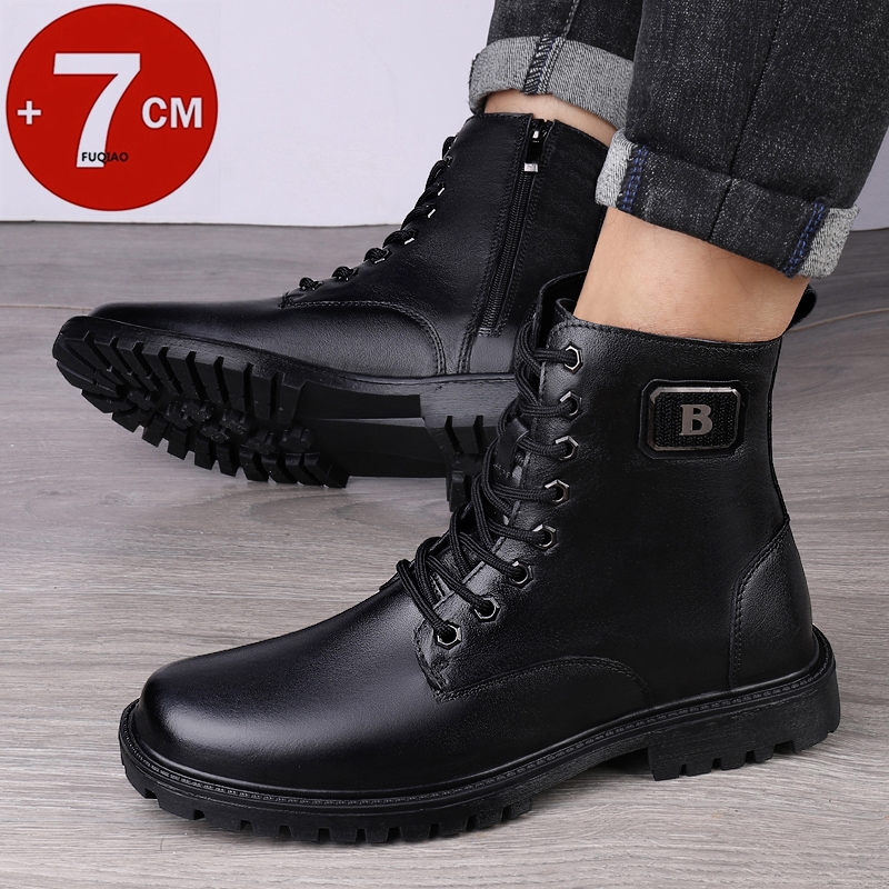 รองเท้าบูทหนังแท้ผู้ชาย บุขนอุ - Men Shoes Boss บทวิจารณ์และราคา