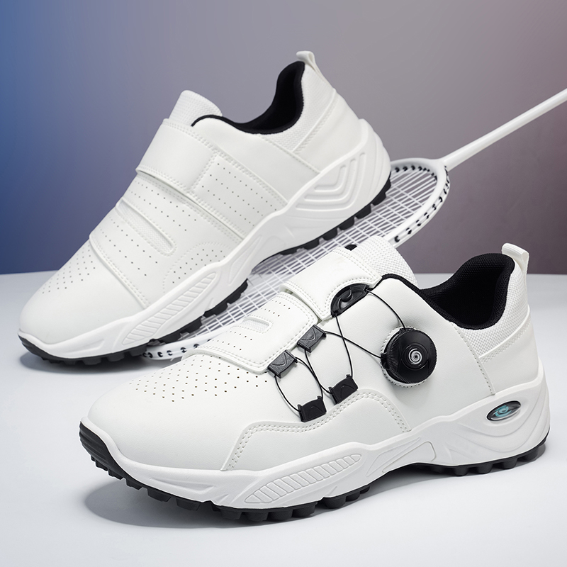 รองเท้าเทนนิสผู้ชายแบบหมุนปุ่ม - Men Shoes Velcro บทวิจารณ์และราคา