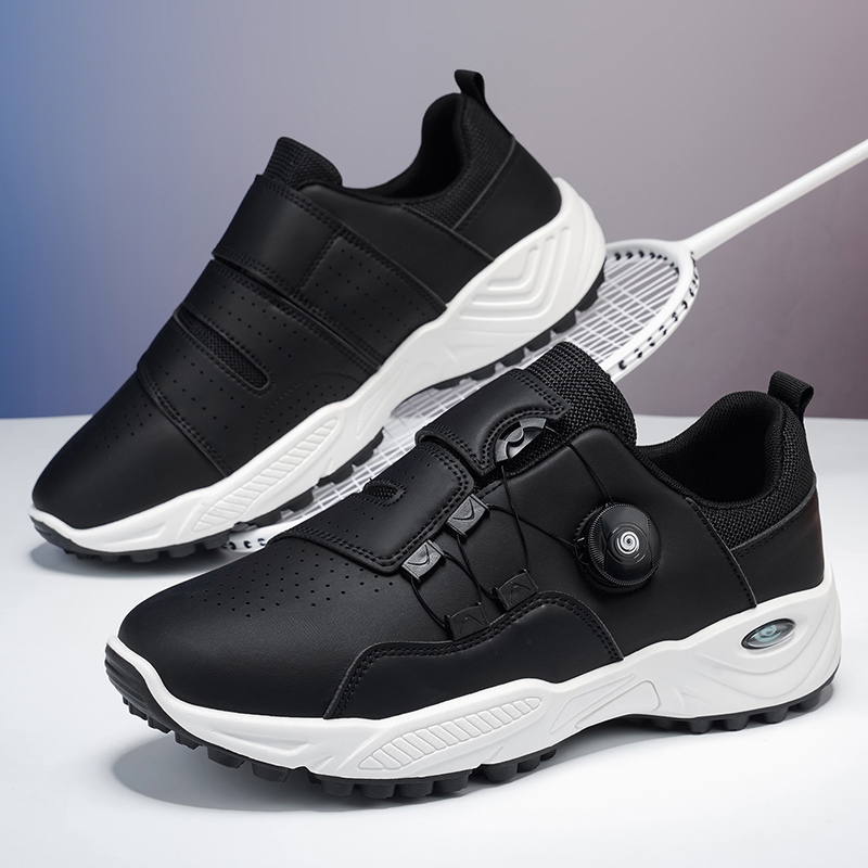 รองเท้าเทนนิสผู้ชายแบบหมุนปุ่ม - Men Shoes Velcro บทวิจารณ์และราคา