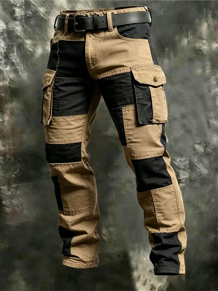 กางเกงคาร์โก้ผู้ชายผ้าฝ้ายสีกา - Men Shoes Joggers บทวิจารณ์และราคา