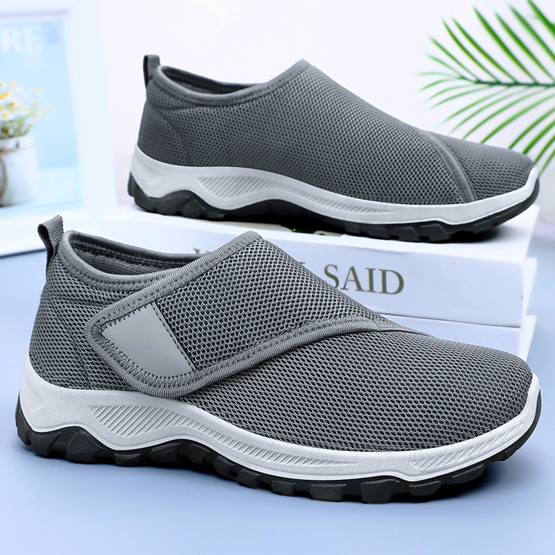 2026 ฤดูร้อนใหม่รองเท้าตาข่ายผ - Men Shoes Velcro บทวิจารณ์และราคา