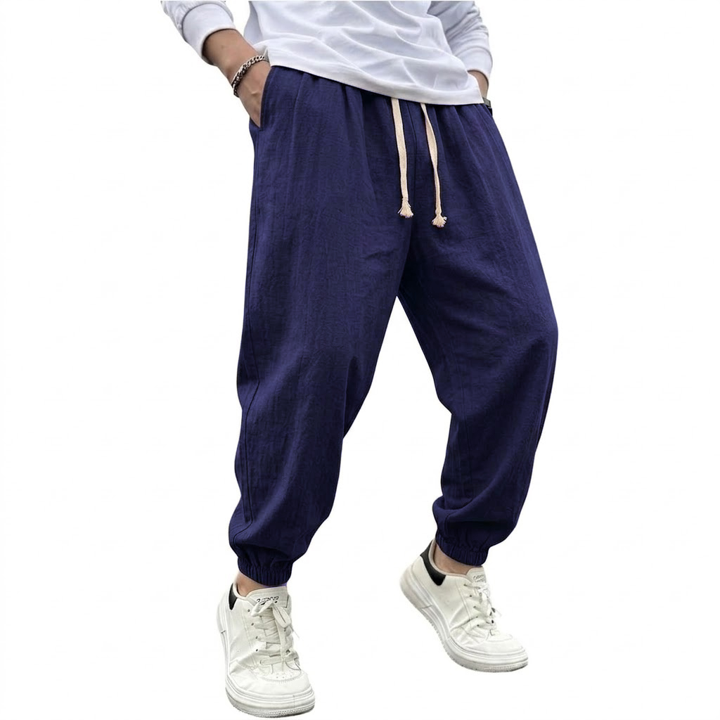 กางเกงฮาเร็มผ้าฝ้ายลินินสำหรับ - Men Shoes Joggers บทวิจารณ์และราคา