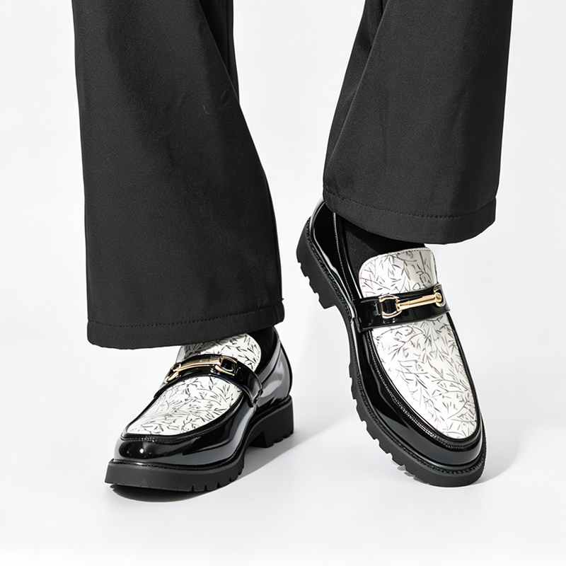 รองเท้าโลฟเฟอร์หนังแก้วลายไม้ไ - Men Shoes Boss บทวิจารณ์และราคา