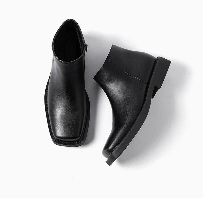 สีดําใหม่แฟชั่นผู้ชายรองเท้าหน - Men Shoes Boss บทวิจารณ์และราคา