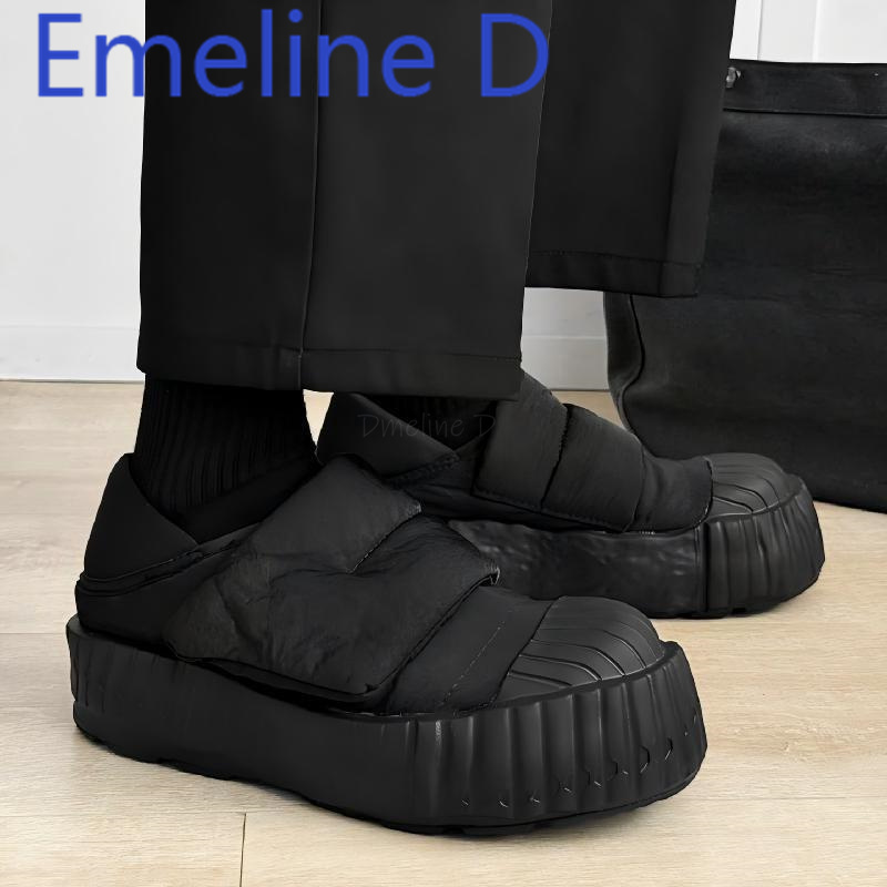 รองเท้าบูทหิมะแบบสวมสำหรับคู่ร - Men Shoes Velcro บทวิจารณ์และราคา