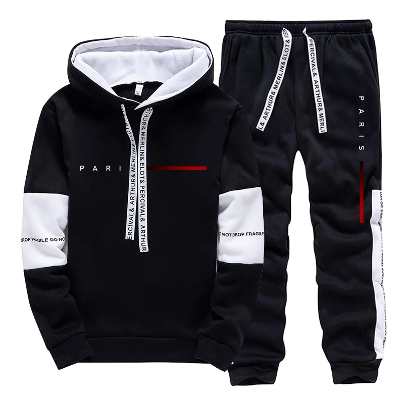 ชุดฮู้ดดี้แฟชั่นสไตล์ปารีสสำหร - Men Shoes Joggers บทวิจารณ์และราคา