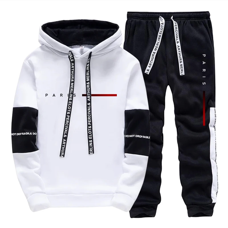 ชุดฮู้ดดี้แฟชั่นสไตล์ปารีสสำหร - Men Shoes Joggers บทวิจารณ์และราคา
