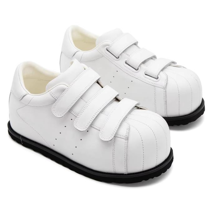รองเท้าสเก็ตบอร์ดหุ้มหนังเต็มร - Men Shoes Velcro บทวิจารณ์และราคา