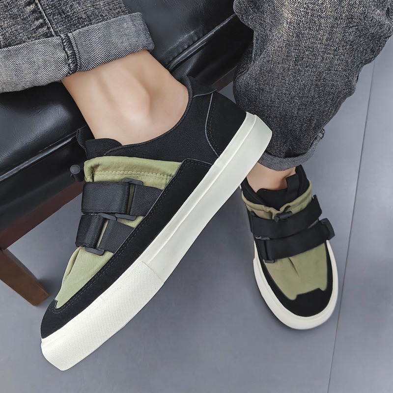 รองเท้าสําหรับบุรุษคลาสสิกขี้เ - Men Shoes Velcro บทวิจารณ์และราคา