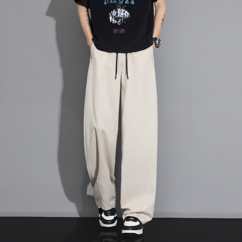 กางเกงผ้าลินินบางเบาใส่สบายสำห - Men Shoes Joggers บทวิจารณ์และราคา