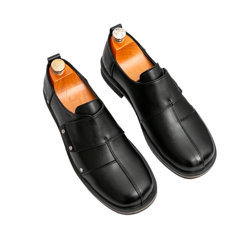 รองเท้าหนังผู้ชายสไตล์ธุรกิจ ส - Men Shoes Velcro บทวิจารณ์และราคา