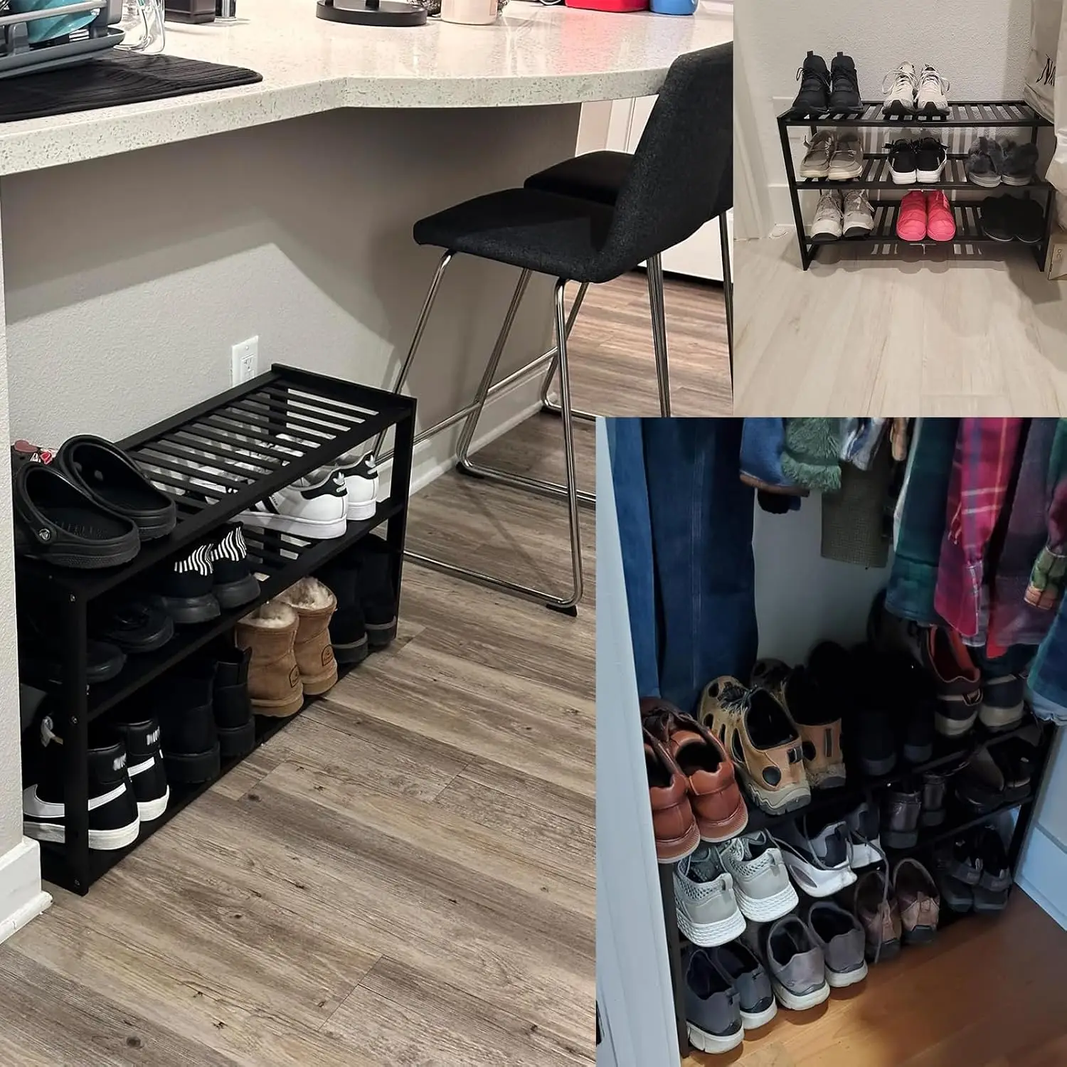 ชั้นวางรองเท้าไม้ไผ่ 3 ชั้น ขน - Men Shoes Rack บทวิจารณ์และราคา