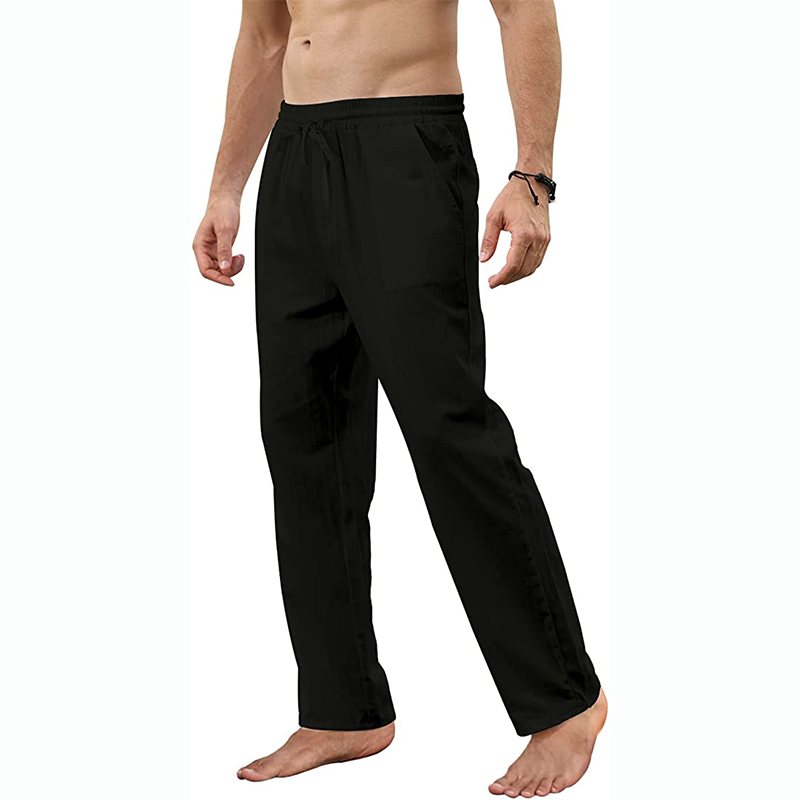 กางเกงฝ้ายลินินผู้ชาย, กางเกงล - Men Shoes Joggers บทวิจารณ์และราคา