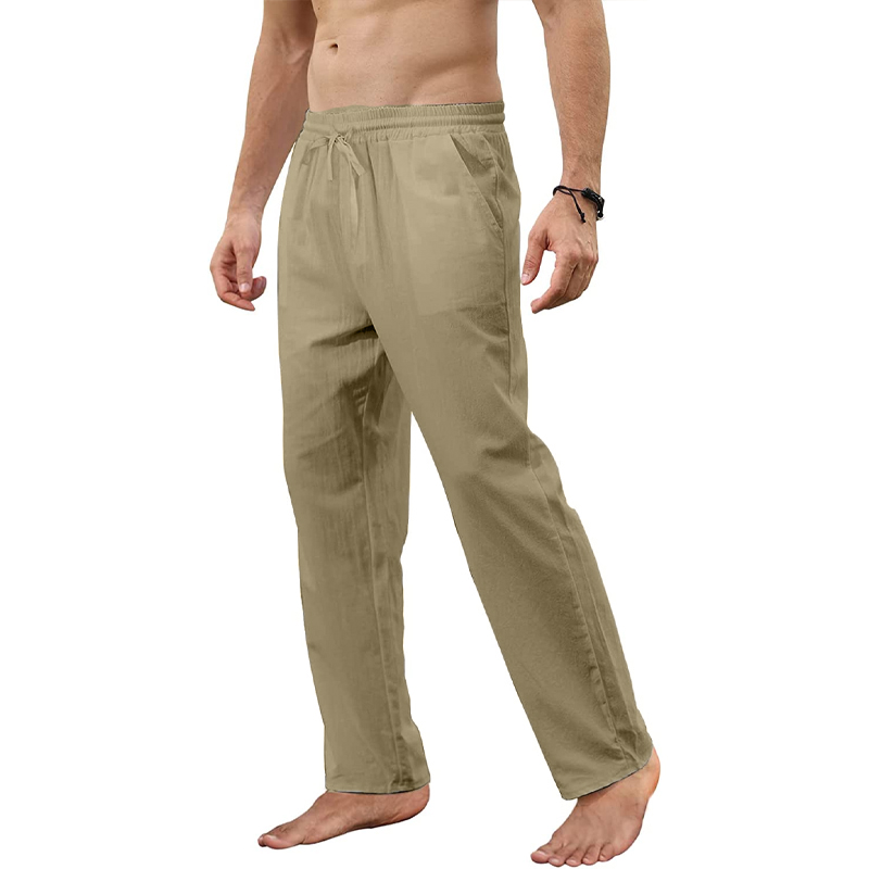 กางเกงฝ้ายลินินผู้ชาย, กางเกงล - Men Shoes Joggers บทวิจารณ์และราคา