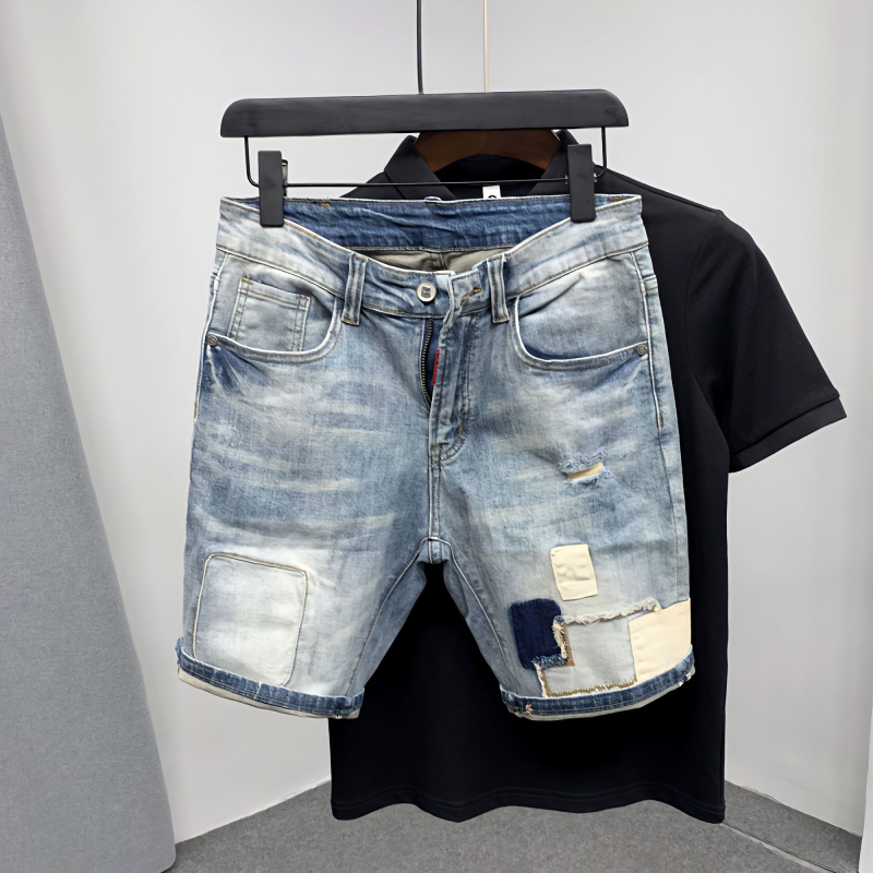 ตรงกางเกงยีนส์ชายกางเกงขาสั้น  - Men Shoes Xxl บทวิจารณ์และราคา