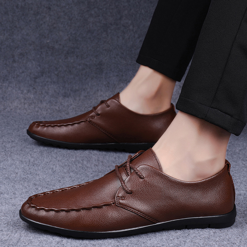 รองเท้ารองเท้าผู้ชายหนังแท้ผู้ - Men Shoes Boss บทวิจารณ์และราคา