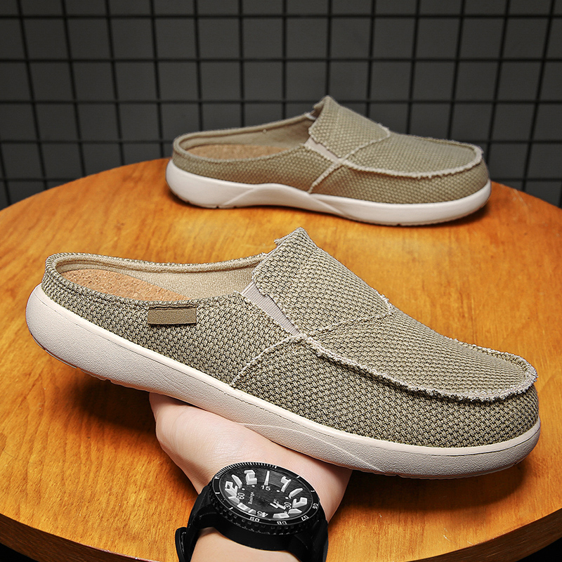 รองเท้าผ้าใบแบบสวมครึ่งเท้าสำห - Men Shoes Xxl บทวิจารณ์และราคา