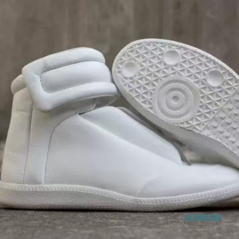 รองเท้าผ้าใบหุ้มข้อสูงสีดำล้วน - Men Shoes Velcro บทวิจารณ์และราคา