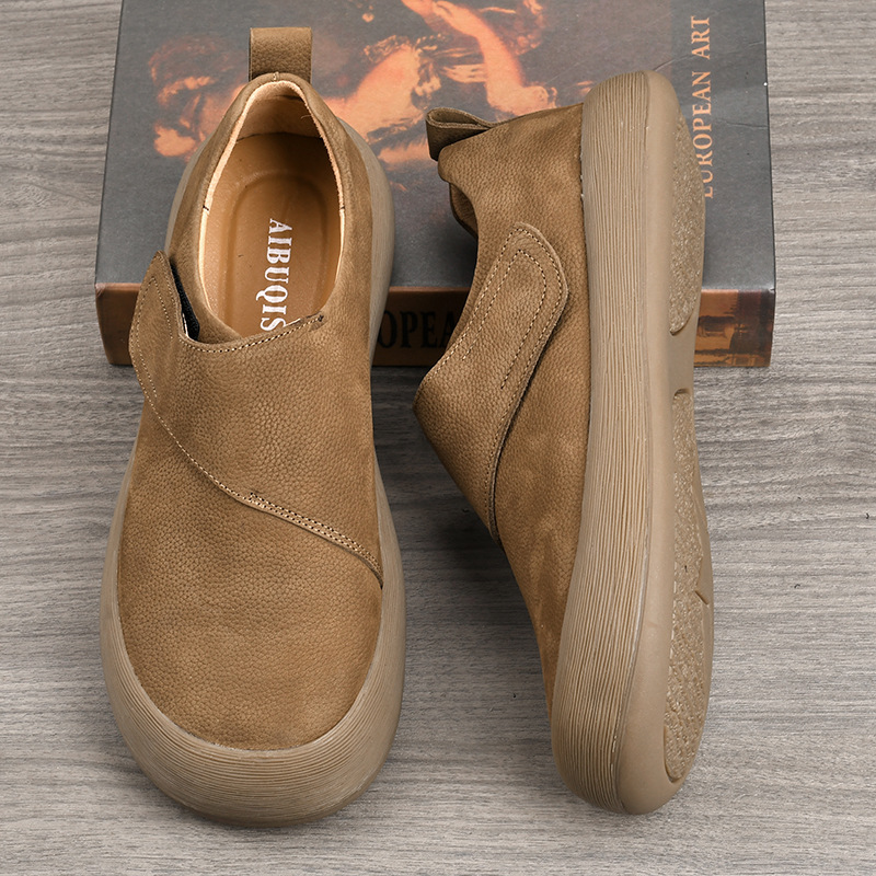 รองเท้าโลฟเฟอร์ลำลองแบบสวมสำหร - Men Shoes Velcro บทวิจารณ์และราคา