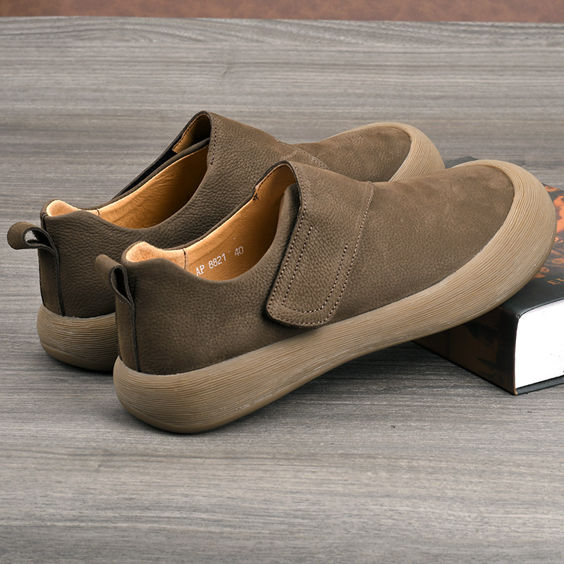 รองเท้าโลฟเฟอร์ลำลองแบบสวมสำหร - Men Shoes Velcro บทวิจารณ์และราคา