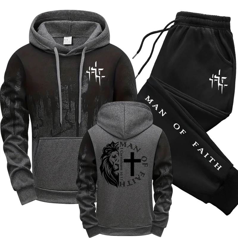 ชุดเซ็ตผู้ชายลาย Man of Faith  - Men Shoes Joggers บทวิจารณ์และราคา