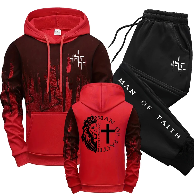 ชุดเซ็ตผู้ชายลาย Man of Faith  - Men Shoes Joggers บทวิจารณ์และราคา