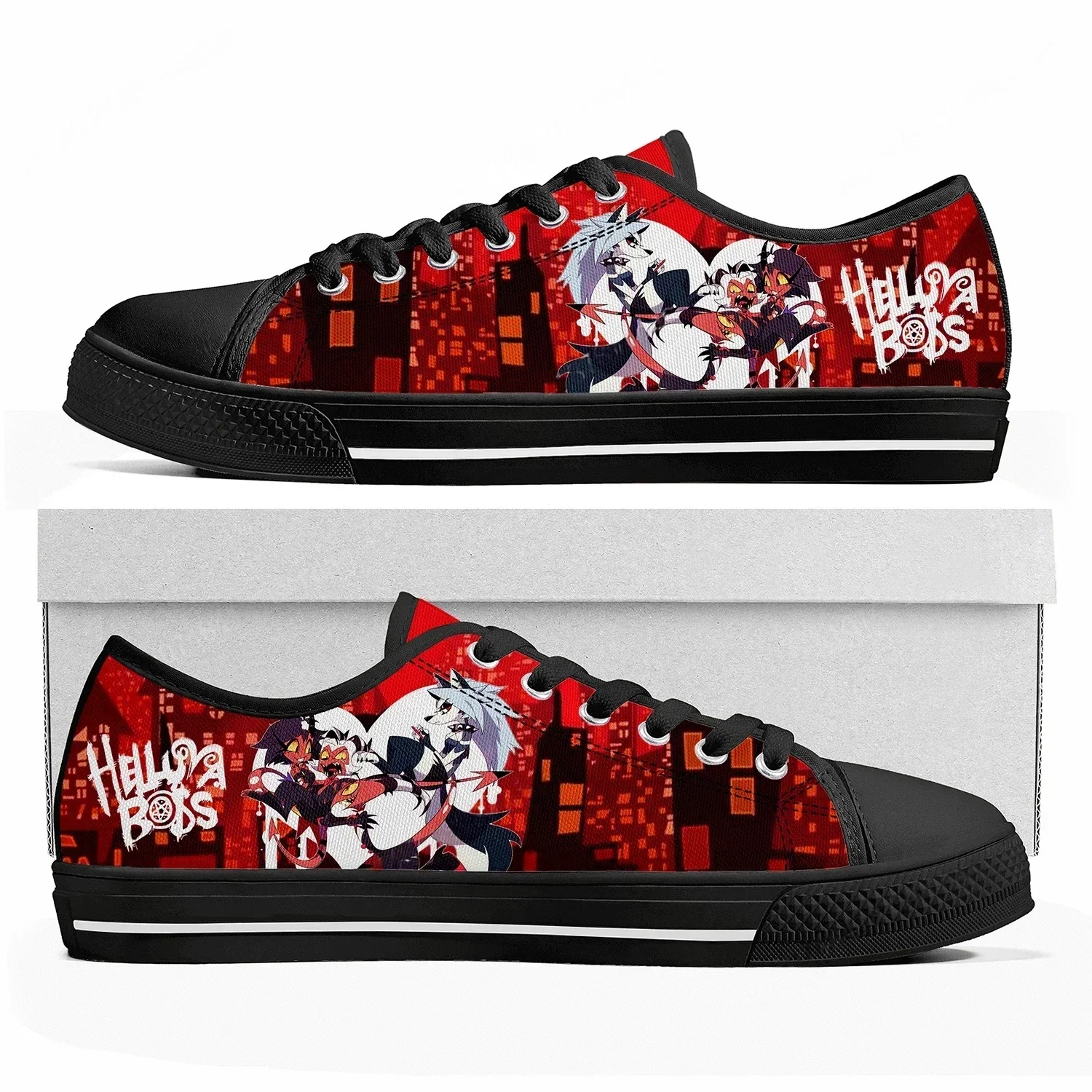 รองเท้าผ้าใบหุ้มข้อต่ำลายการ์ต - Men Shoes Boss บทวิจารณ์และราคา